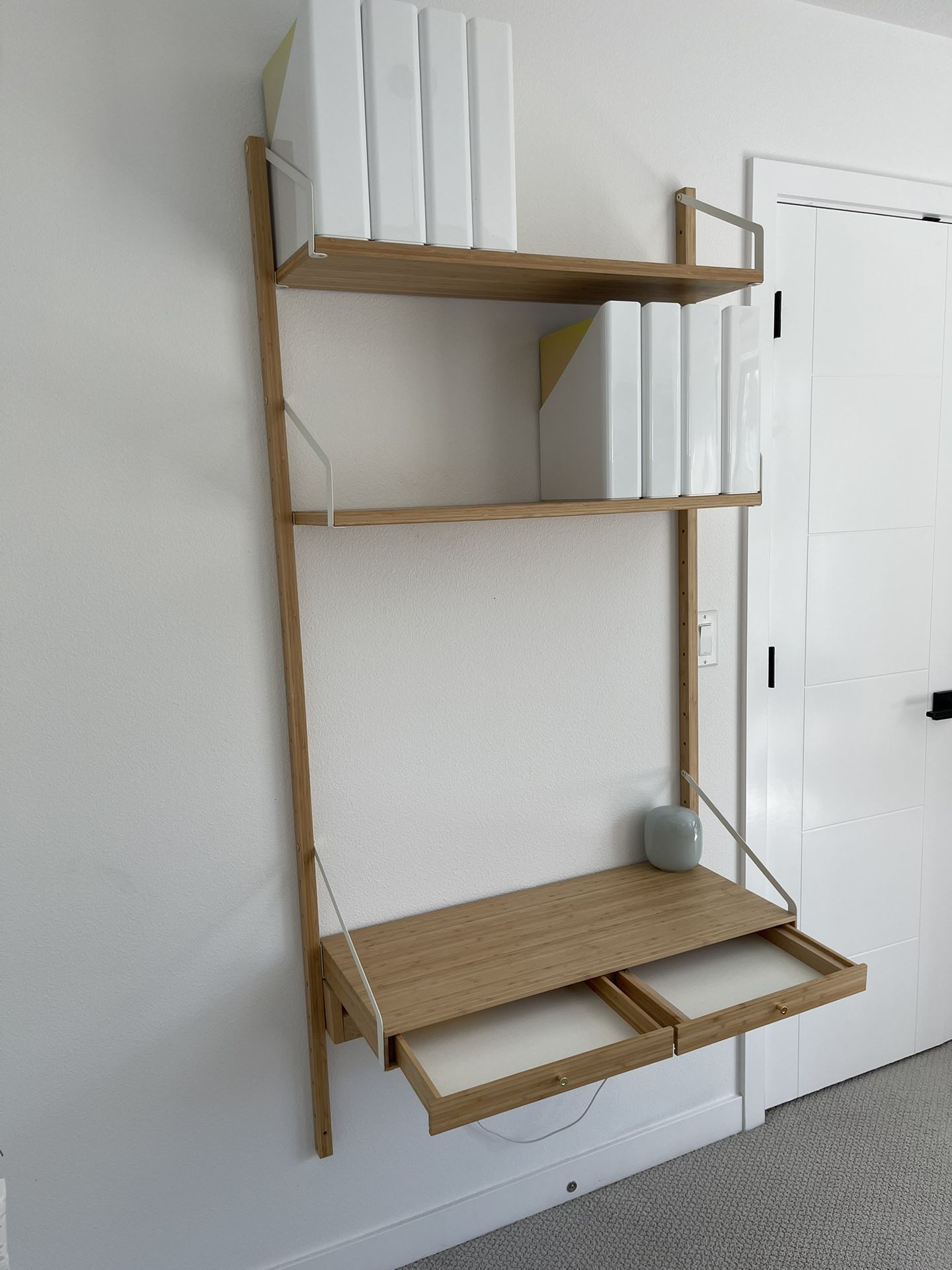 IKEA Svalnas Wall-Mounted Bamboo Desk