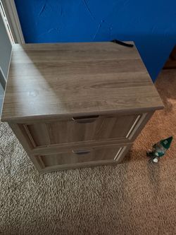 2-Drawer Wood Filing Cabinet