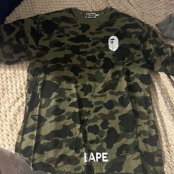Bape Green Camo T Shirt 3XL