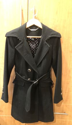 White House Black Market xs black wool coat