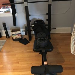 Gym Rack With Weights 