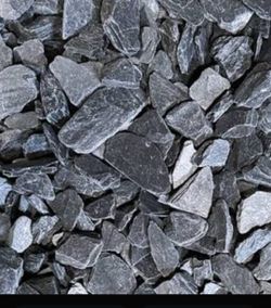 2-3" Large Black Slate Rock