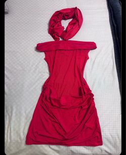 Red Halter Neck Mini Dress size M