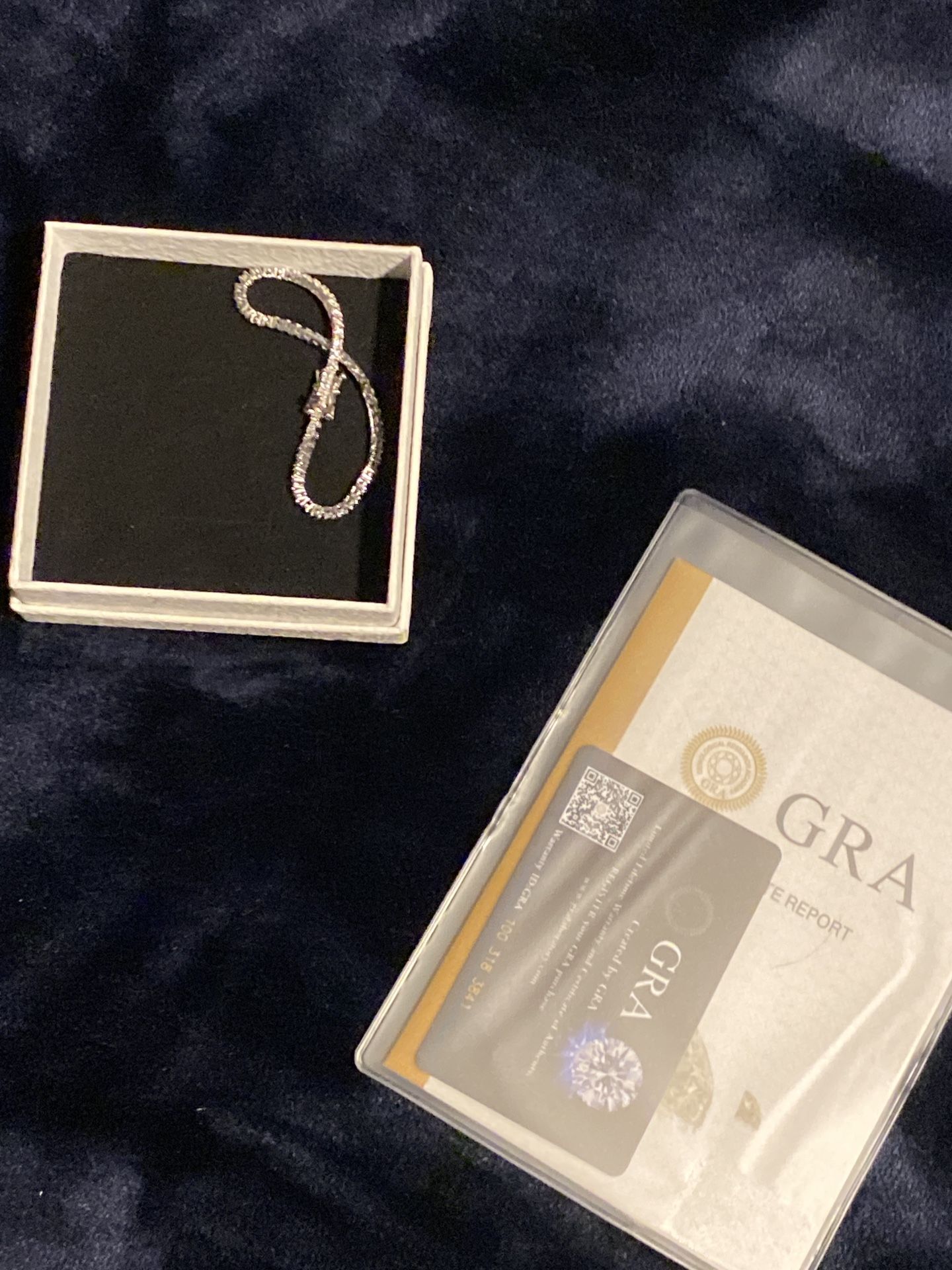 Real Moissanite Tennis Bracelet 7 In– GRA Certified