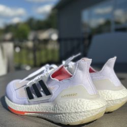 Adidas Ultraboost 21 Primeblue - White/Black/Red | Men’s Size 12 | Sustainable Comfort
