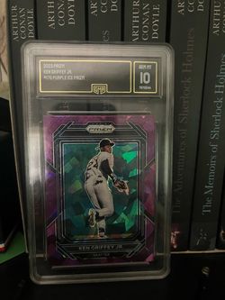 Ken Griffey Jr. 2023 Prizm Purple Ice #175 GMA 10 GEM MINT Mariners