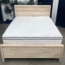 Queen Bed With Storage Drawers + Bookshelf Headboard