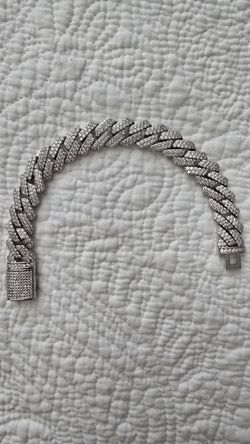 NEW MENS MENS FINE STAINLESS STEEL DIAMOND BRACELET 