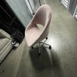 Warmiehomy Silla de escritorio, silla de oficina de terciopelo para oficina en casa, cómoda silla de tocador, bonita silla de maquillaje para niña co