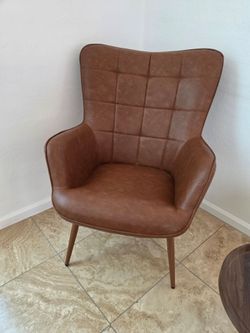 Like New! Pair of Aichele Faux Leather Wingback Chairs