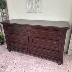 Solid Wood Dresser And Night Table Imported From Bali As Is 