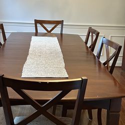 Ethan Allen Dining Table With 6 Chairs 