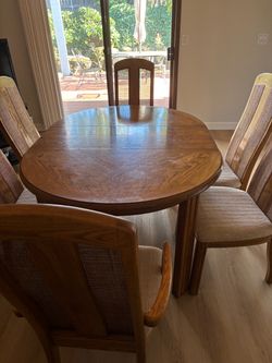 Oak dining table set