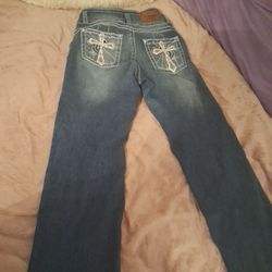 Y2k bedazzled bell bottom jeans