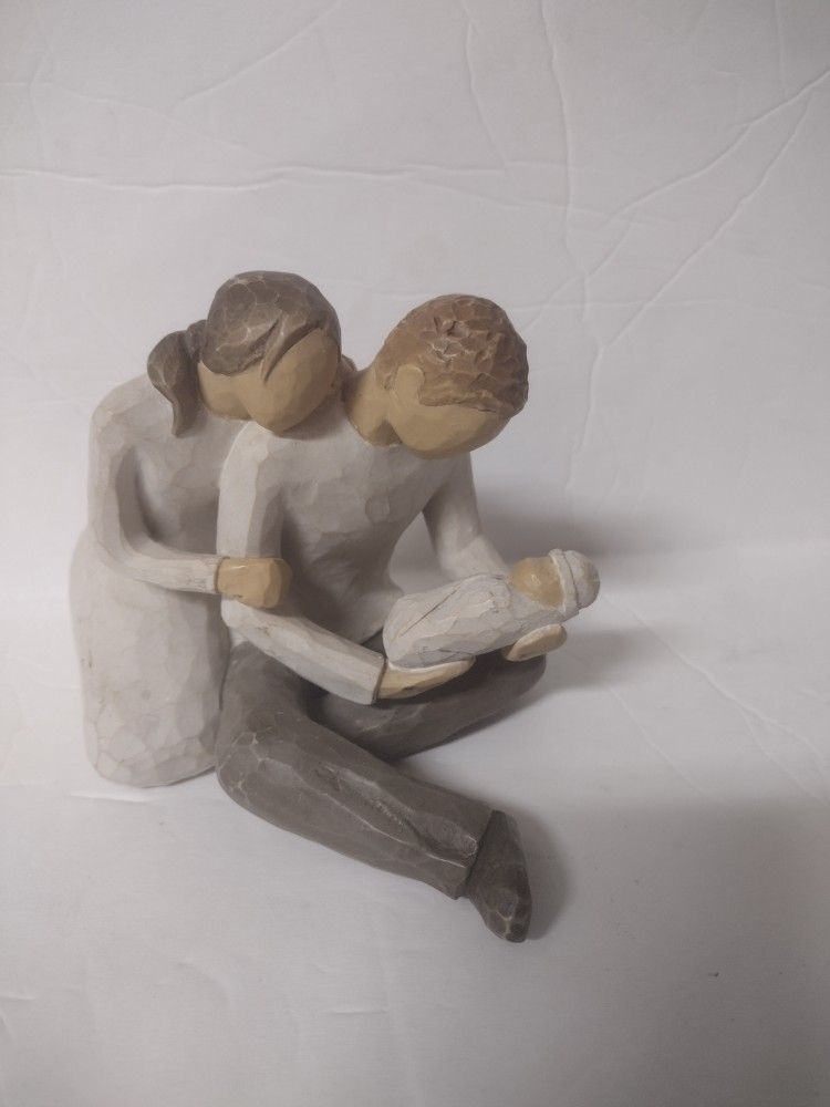 Willow Tree Figurine New Life 2000 Demdaco Susan Lordi Baby & Parent 5" Tall