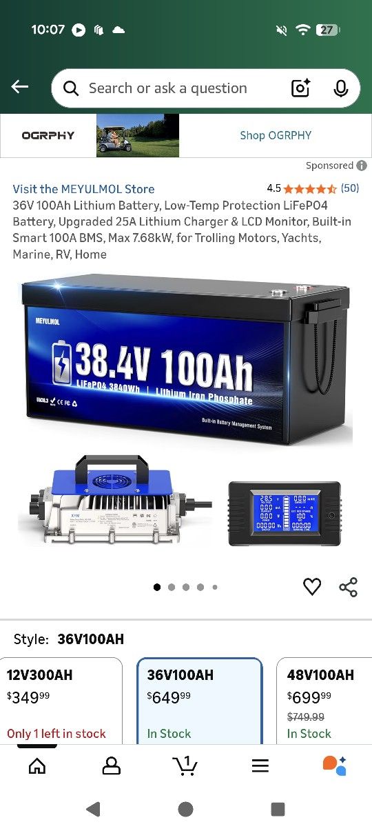 RV Boat Home Battery 