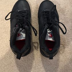 AND1 Men's Black/Red/White High-Top Basketball Shoes - Size 7