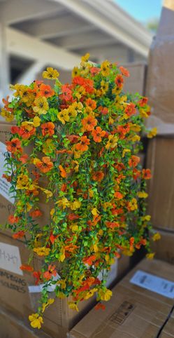 3 piece Hanging Flowers Artificial New