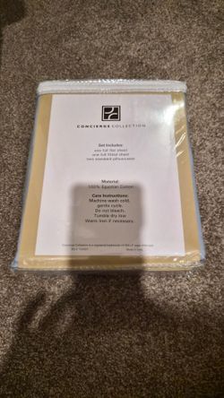 Concierge Collection Full Sheet Set 100% Egyptian Cotton