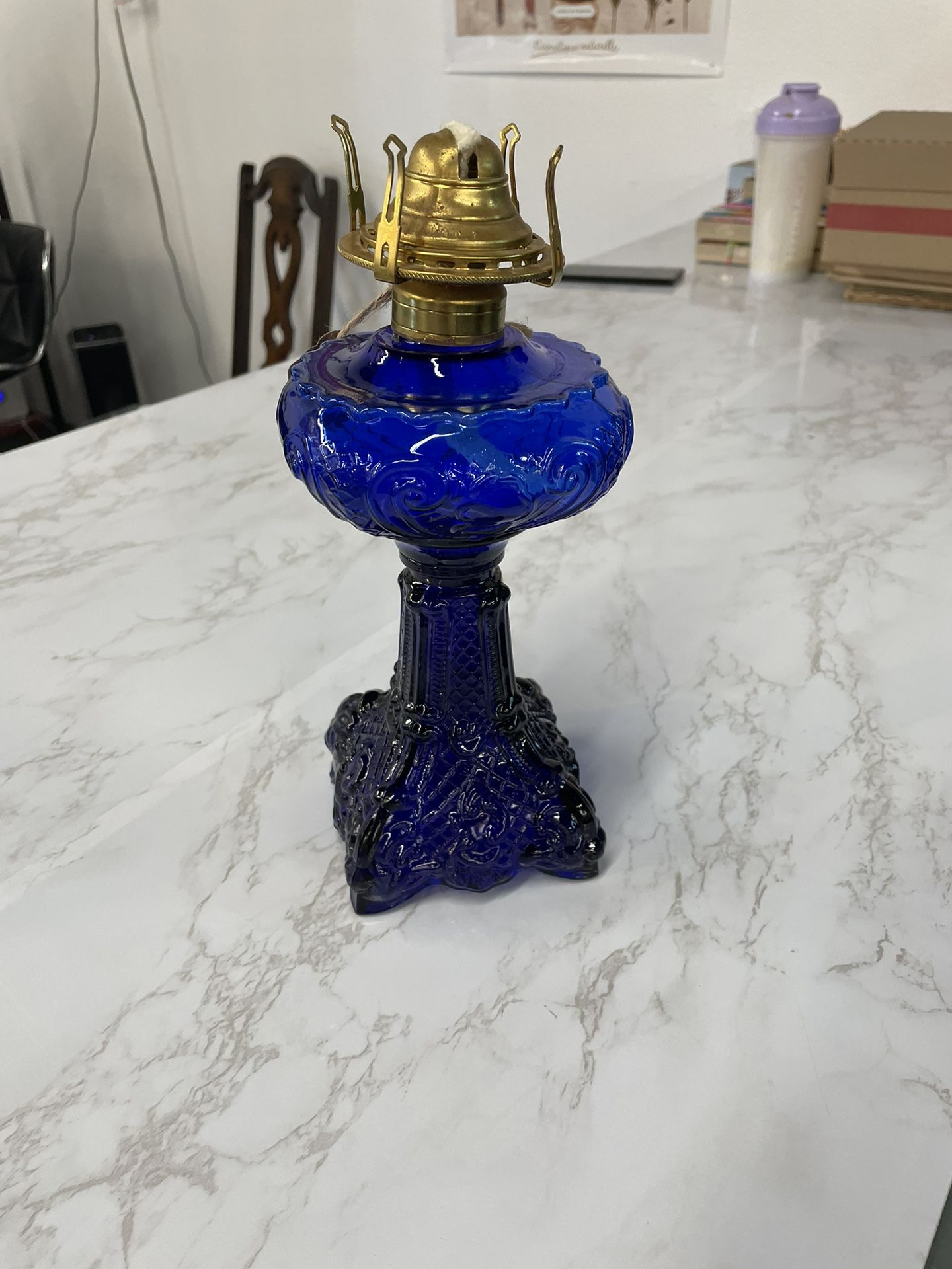 Cobalt Oil Lamp