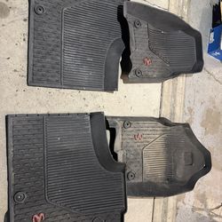 2019-2024 Ram Rebel 1500 DT (New Body) Crew Cab All Weather Mats With Red Ram