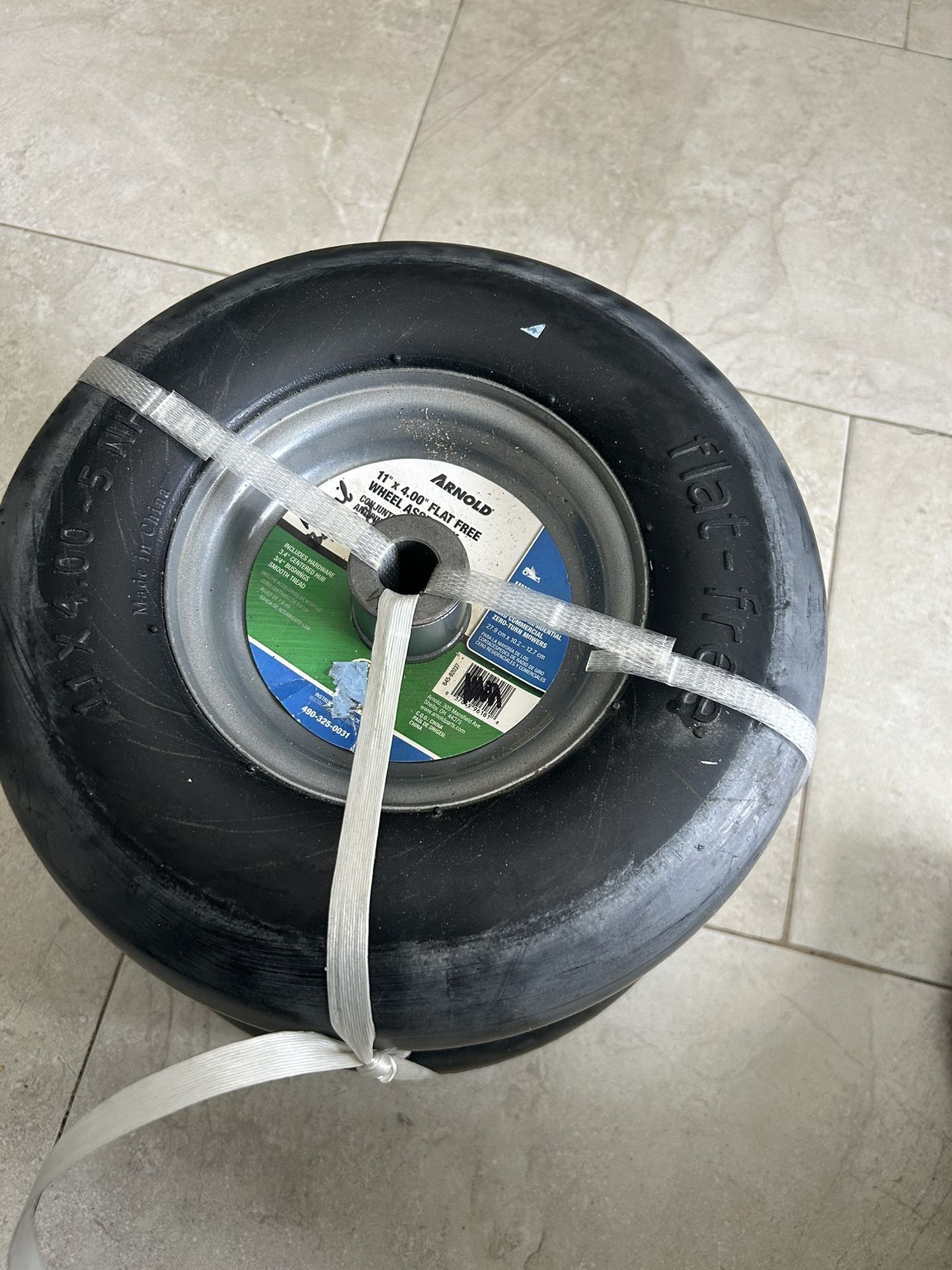 ARNOLD 11”X  4.00” Flat Free Wheel Assembly  