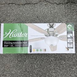 Hunter Channing 54in Indoor Brushed Nickel Ceiling Fan