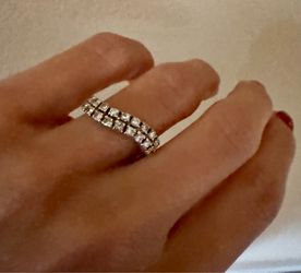 Double Row Diamond Band Ring