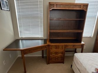 Antique Wood Office Furniture Set