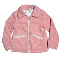 URBAN REPUBLIC Soft Fleece Jacket Faux Fur Front Zip Girls size 10-12
