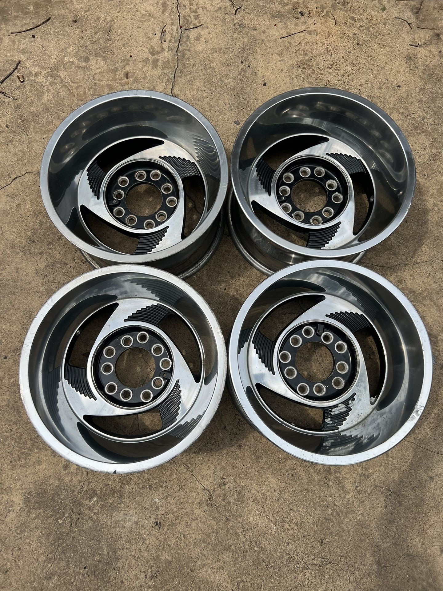 Prime 15x8.5 Baby Billet Aluminum Wheels Set Of 4 OBS/Ford 5 Lug