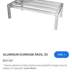 Aluminum dunnage rack, 20" x 48" x 8" 1500 lbs capacity