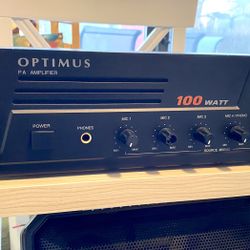 OPTIMUS MPA-125 5-CHANNEL MIXER/AMPLIFIER…