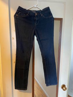 Montalda Dark Wash Slim Straight Jeans - Classic Five-Pocket Design • Brand: Montalda • Style: Classic dark blue straight/semi-slim fit jeans. The col