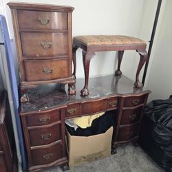 Wood Dresser/End Table/Stool