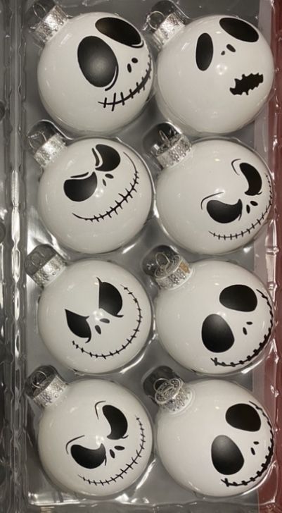 Box Of 8 Nightmare Before Christmas Ornaments Your Choice Of Jack Or Zero