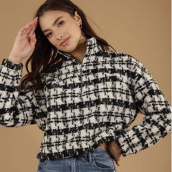 Sherpa Houndstooth Jacket 
