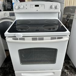 Ge White Glasstop Stove