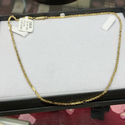 Lady’s 16 Inch Milano Link Necklace 10k Gold 5.6 Grams