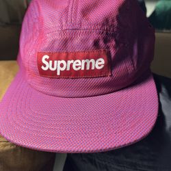 Supreme ss18 red suede camp cap