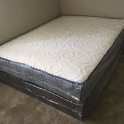 Queen Mattress With Box Spring - Same Day Delivery 