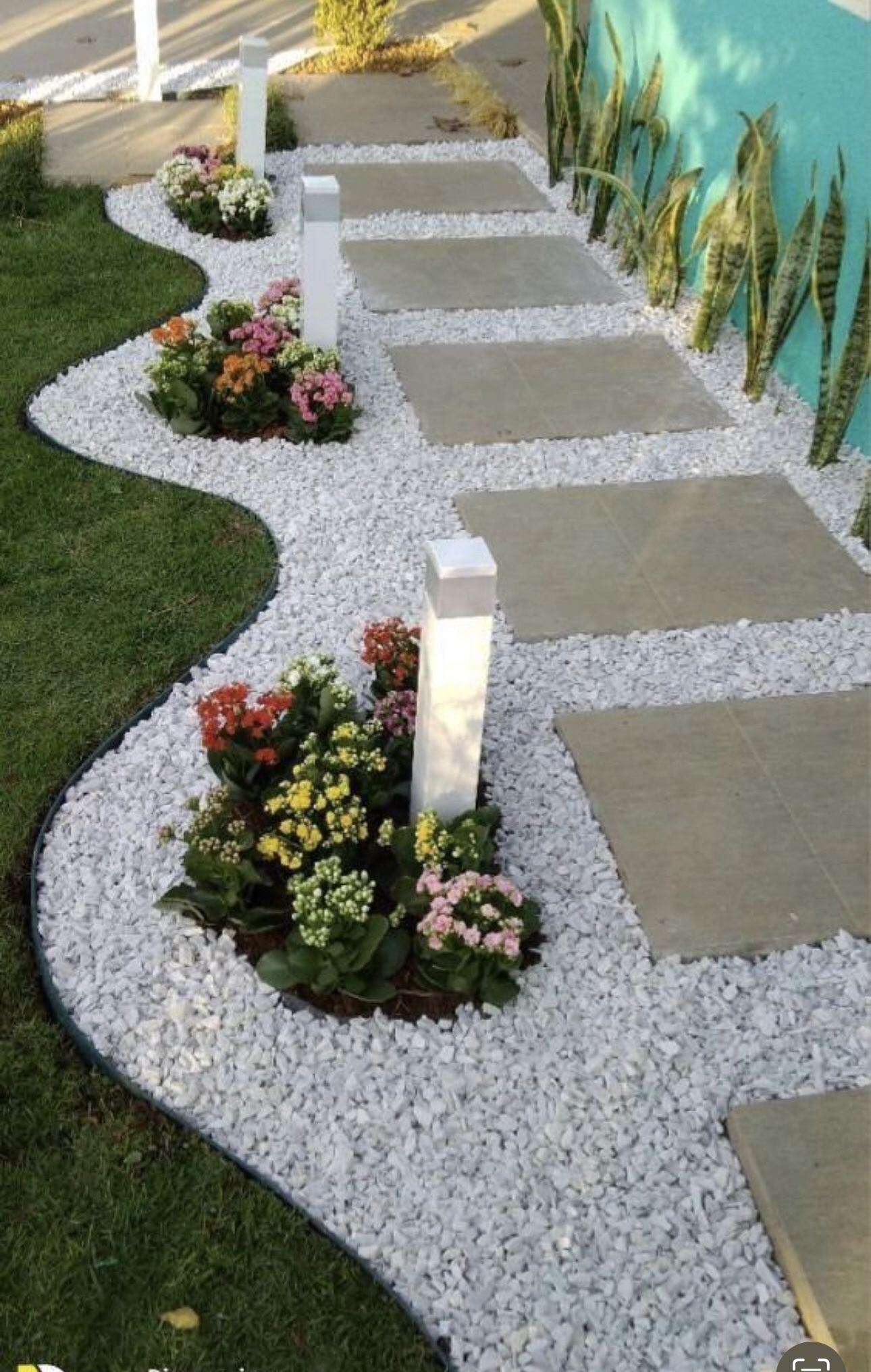 Plain Concrete And Stamp Concrete Artificial Grass