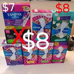 Productos de cuidado personal Always y Tampax