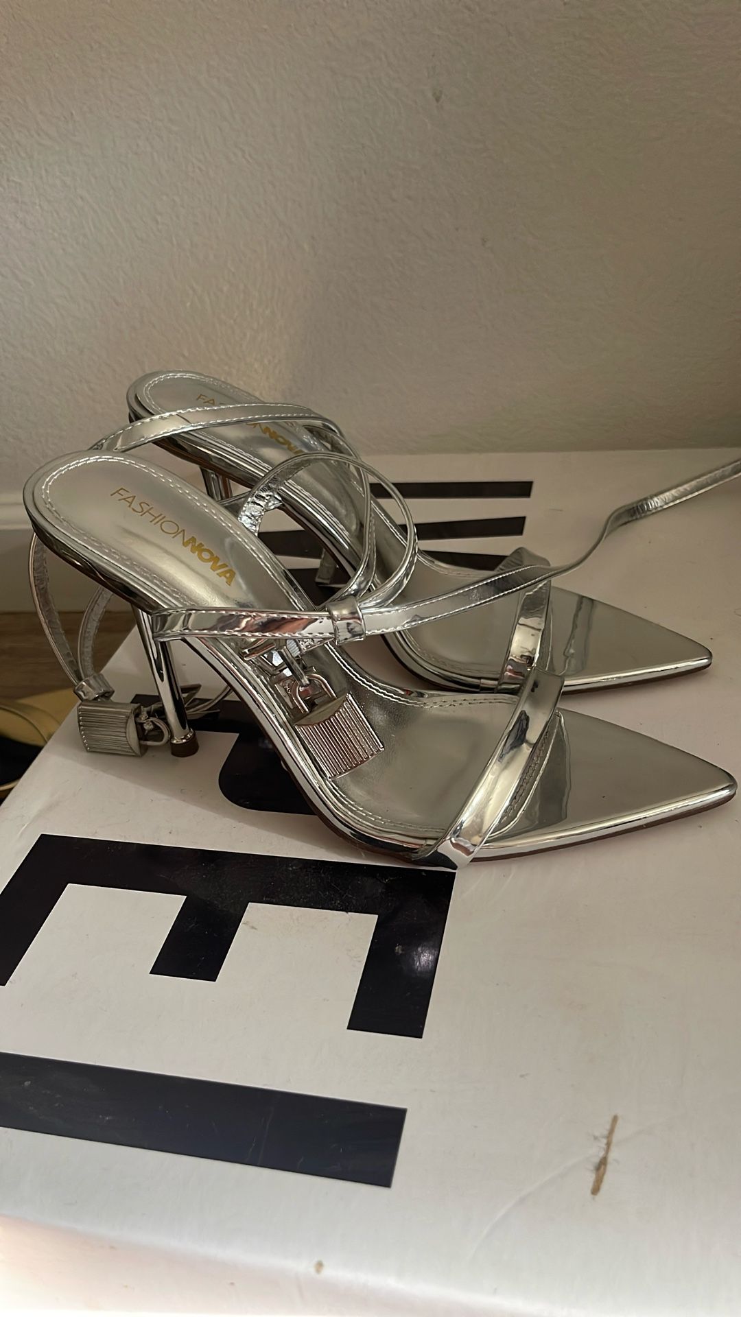 Silver Heels Size 8