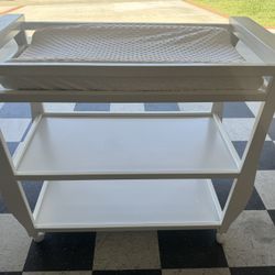 White Changing Table & Pad 