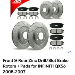 Front Brakes & Rotors For 05-07 INFINITI QX56