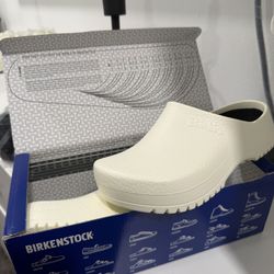 Super-Birki White Birkenstock Clogs