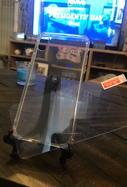 iPhone XS and X case and tempered glass $20