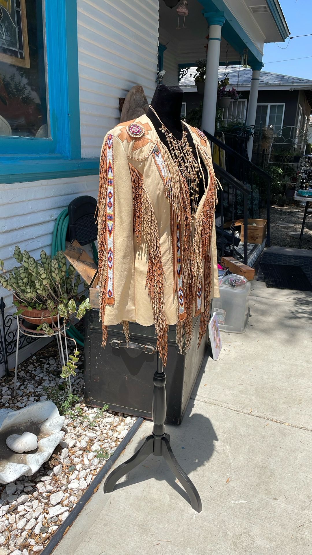 Fringe Leather Jacket Ladies