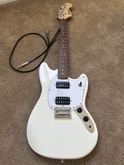 Squier Bullet Mustang HH Limited-Edition Electric Guitar Olympic White